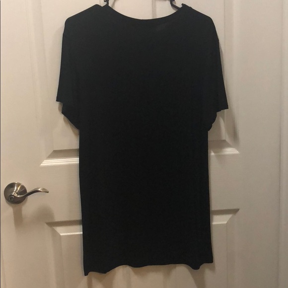 Black Oversized Shirt Dress - Picture 3 of 4